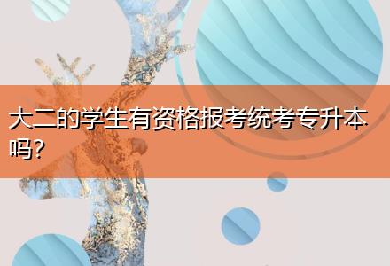 大二的學生有資格報考統(tǒng)考專升本嗎？