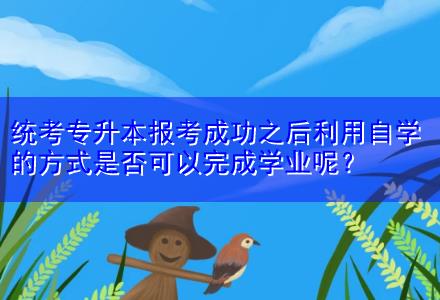 統(tǒng)考專(zhuān)升本報(bào)考成功之后利用自學(xué)的方式是否可以完成學(xué)業(yè)呢？