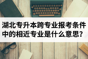 湖北省普通專升本跨專業(yè)報(bào)考條件中的“相近專業(yè)”是什么意思？