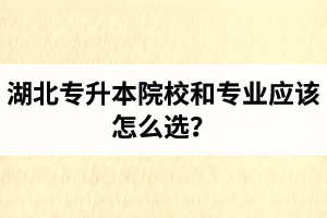 湖北專升本院校和專業(yè)應(yīng)該怎么選？公辦院校和民辦院校差別大嗎？