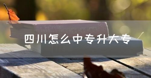 四川怎么中專升大專？(圖1)