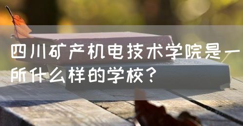 四川礦產(chǎn)機電技術(shù)學(xué)院是一所什么樣的學(xué)校？(圖1)