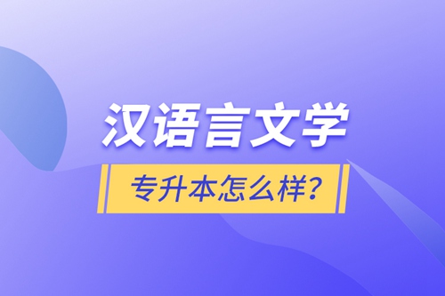 漢語言文學(xué)專升本怎么樣？