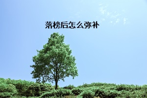 落榜后怎么彌補