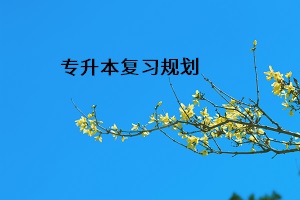 專(zhuān)升本復(fù)習(xí)規(guī)劃