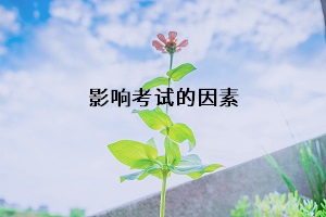 影響考試的因素