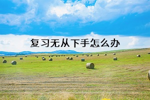 復(fù)習(xí)無(wú)從下手怎么辦