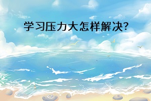 學(xué)習(xí)壓力大怎樣解決？