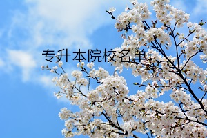 專升本院校名單
