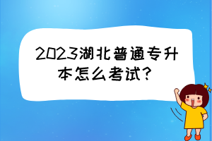2023湖北普通專升本怎么考試？